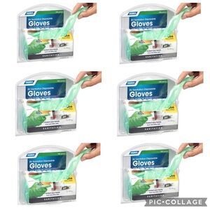 Disposable Sanitation Gloves - Light Green (6 Packs= 600 Gloves)